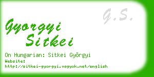 gyorgyi sitkei business card