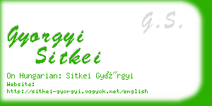 gyorgyi sitkei business card